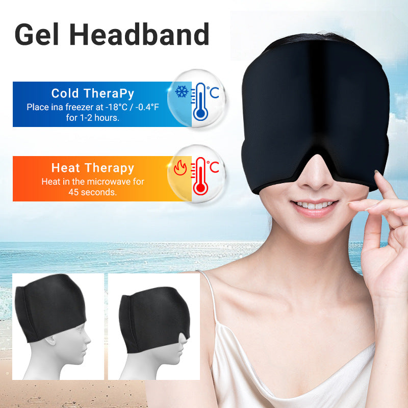 Migraine Gel Cold Compress Eye Mask Relief Cap Cooling Cold Compress Headgear Ice Compress Hood Physiotherapy Soothing Mask